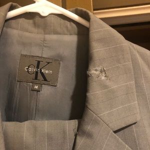 Vintage Désigner striped wool suit